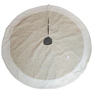 Kohl's Cream and Gold Christmas Tree Skirt, NWOT